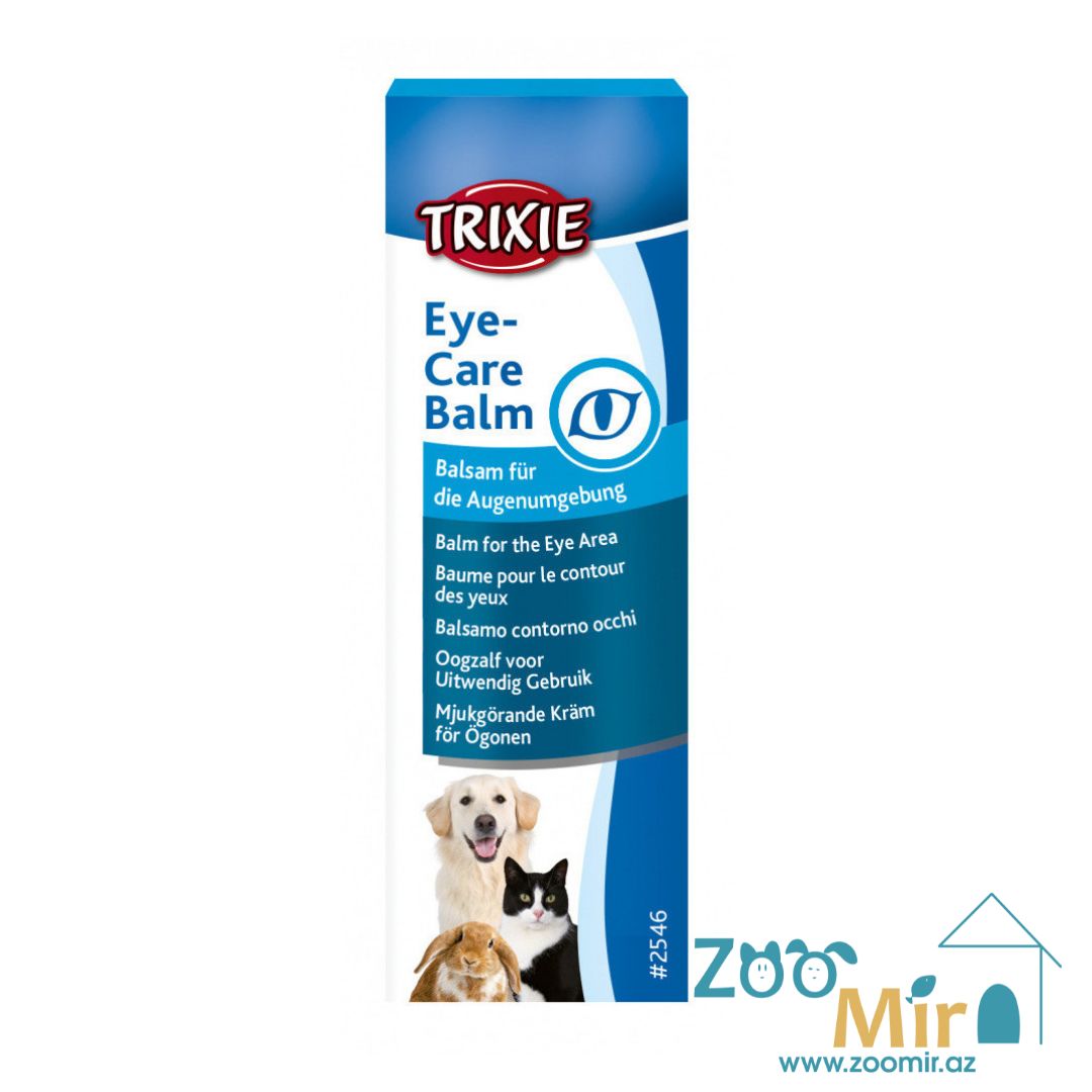 Trixie Eye-Care Balm, бальзам для чистки вокруг глаз слезных пятен на шерсти, для собак, кошек и пушных зверей, 50 мл