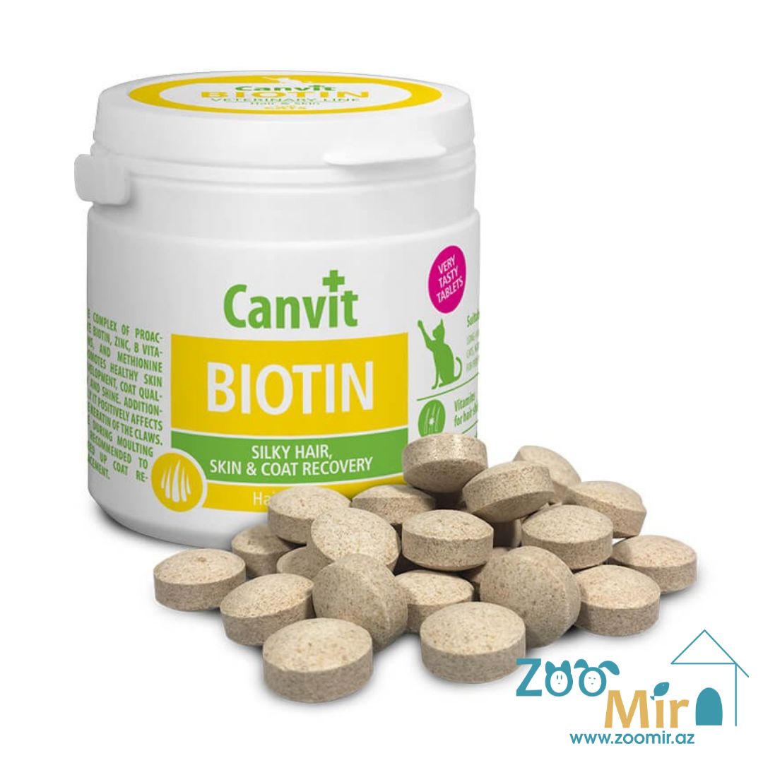 Canvit Biotin, для красоты и здоровья шерсти, для кошек, 100 гр