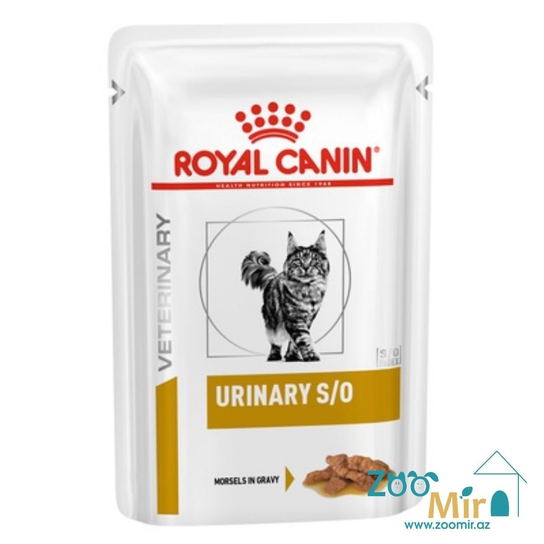 Royal Canin Urinary S/O, aşağı sidik yollarının xəstəlikləri olan pişiklər üçün yaş pəhriz yemi (sous), 85 qr