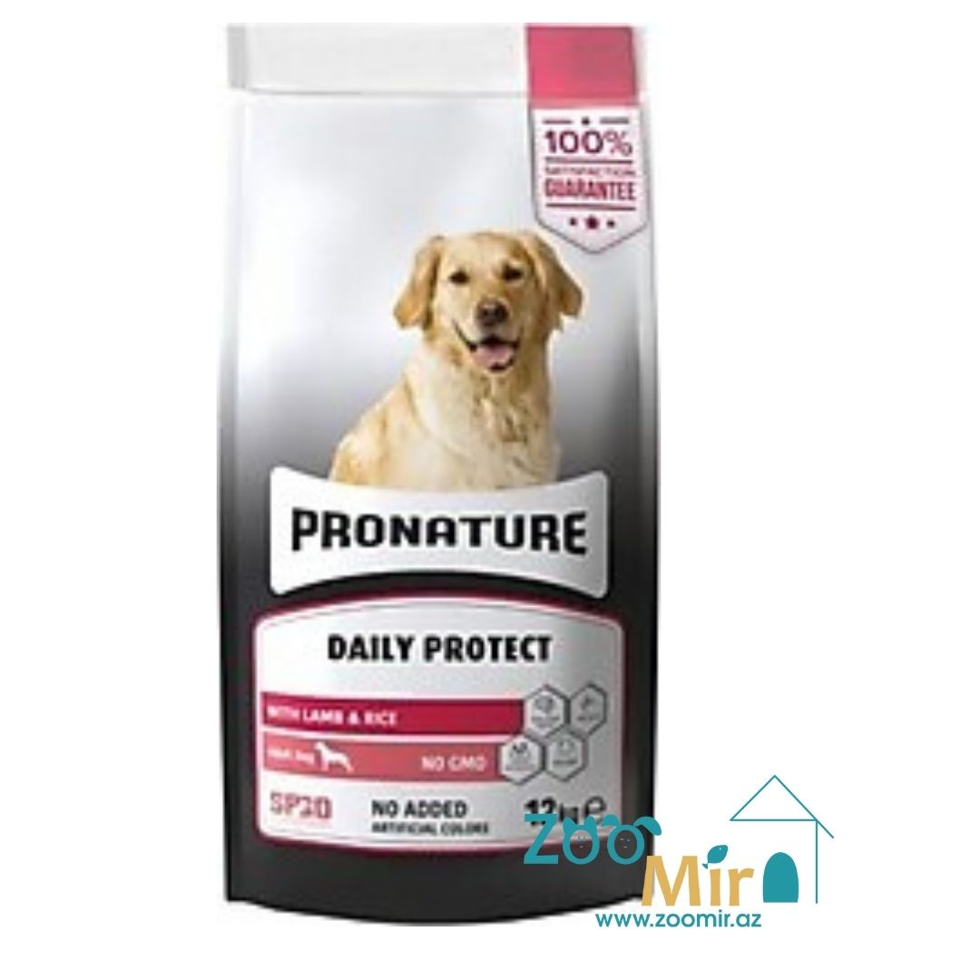 Pronature daily growth, сухой корм для взрослых собак с ягненком и рисом, 12 кг (цена за 1 мешок)