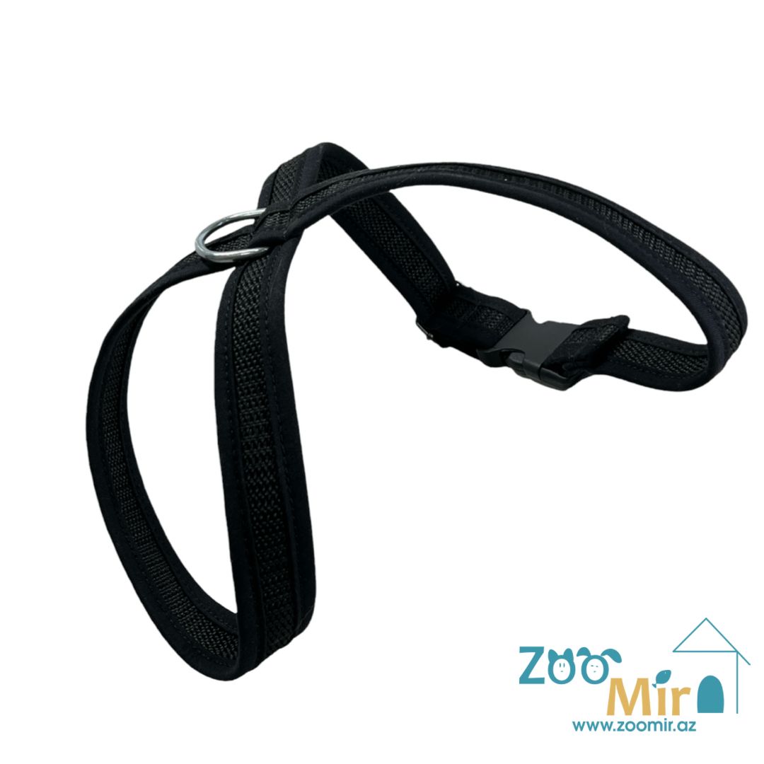 ZooMir, шлейка "Восьмерка", подходит для собак с обхват грудной клетки 50-59 см и имеет ширину 28 мм (цвет: черный)