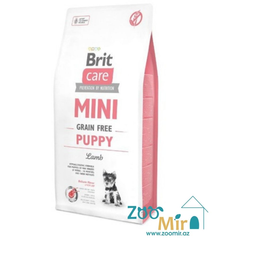 Brit Care Mini Puppy Grain Free, беззерновой сухой корм для щенков мелких пород с ягнёнком, 2 кг (цена за 1 мешок)