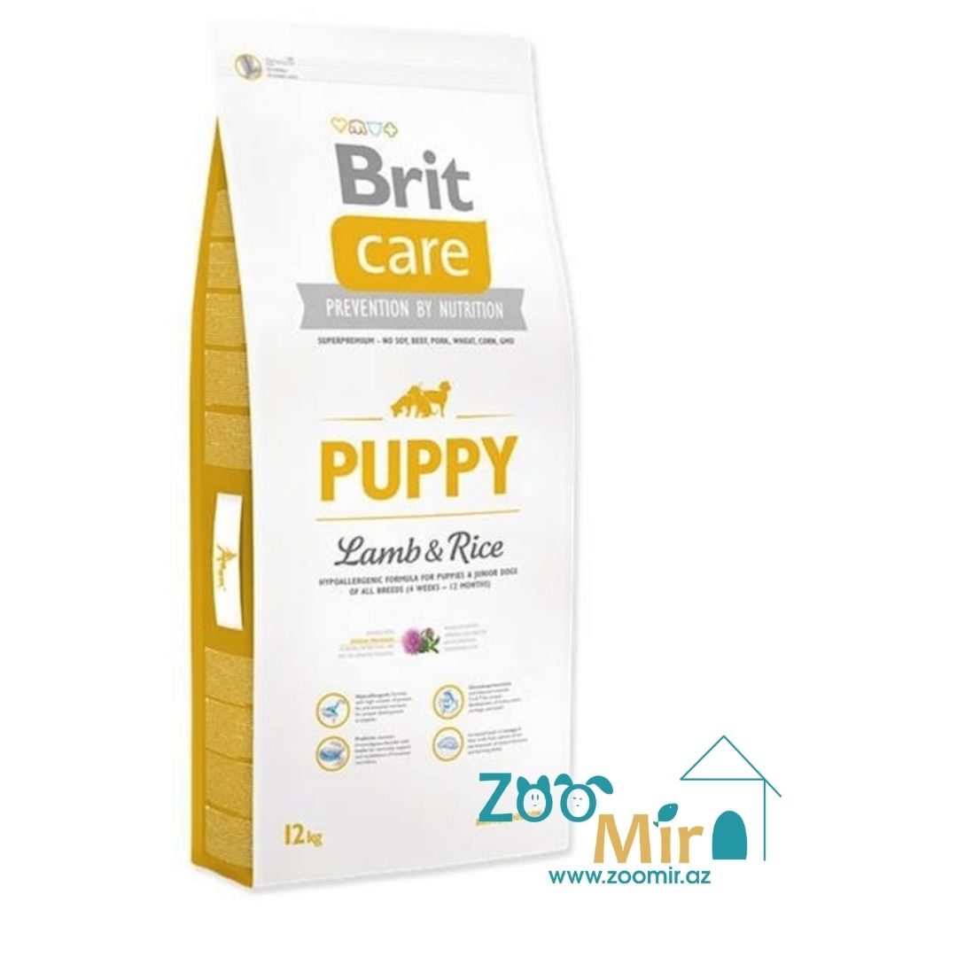 Brit Care Puppy Lamb & Rice, cухой гипоаллергенный корм для щенков всех пород с ягненком и рисом, 12 кг (цена за 1 мешок)