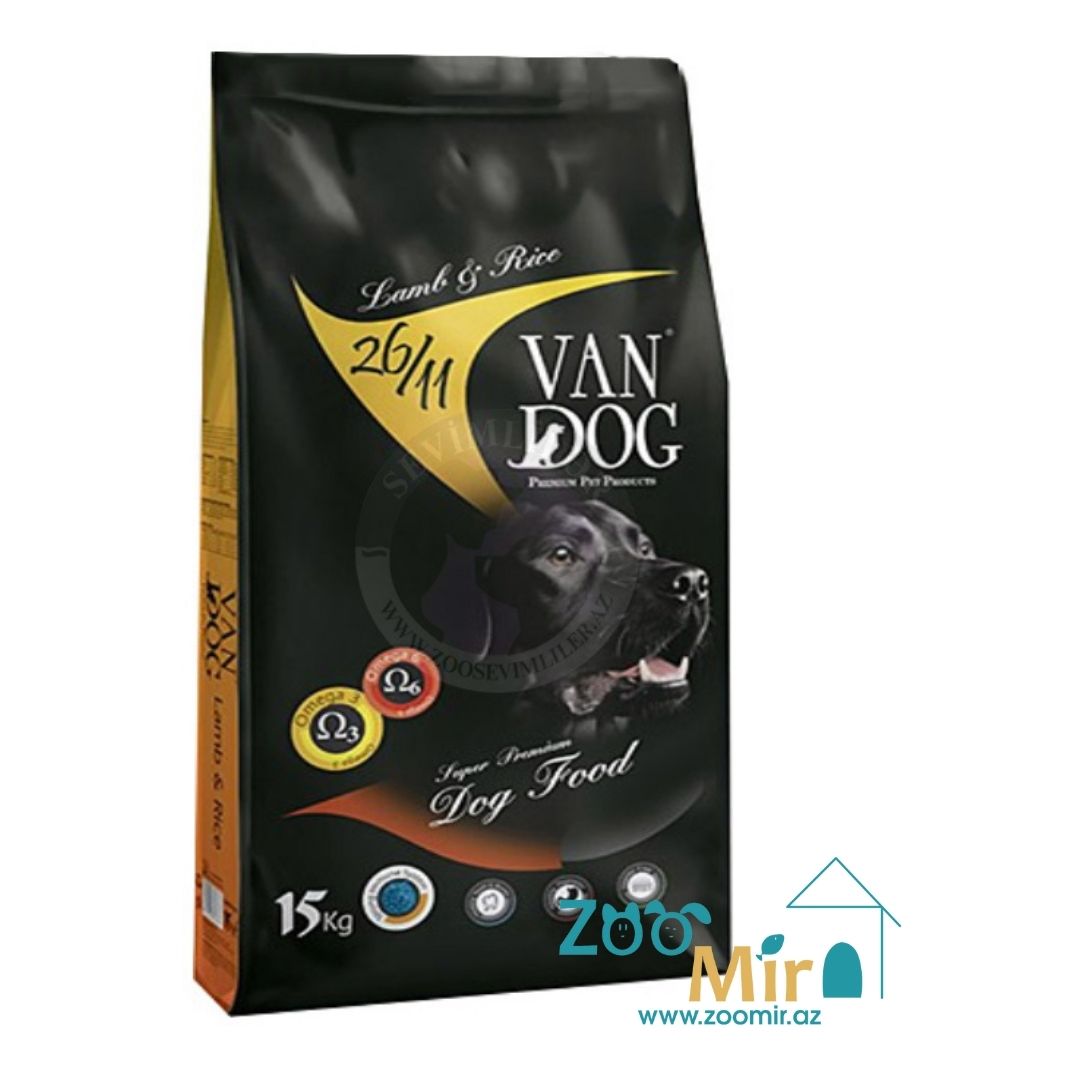 Van Dog Adult Lamb and Rice, сухой корм для взрослых собак с ягненком и рисом, 15 кг (цена за 1 мешок)