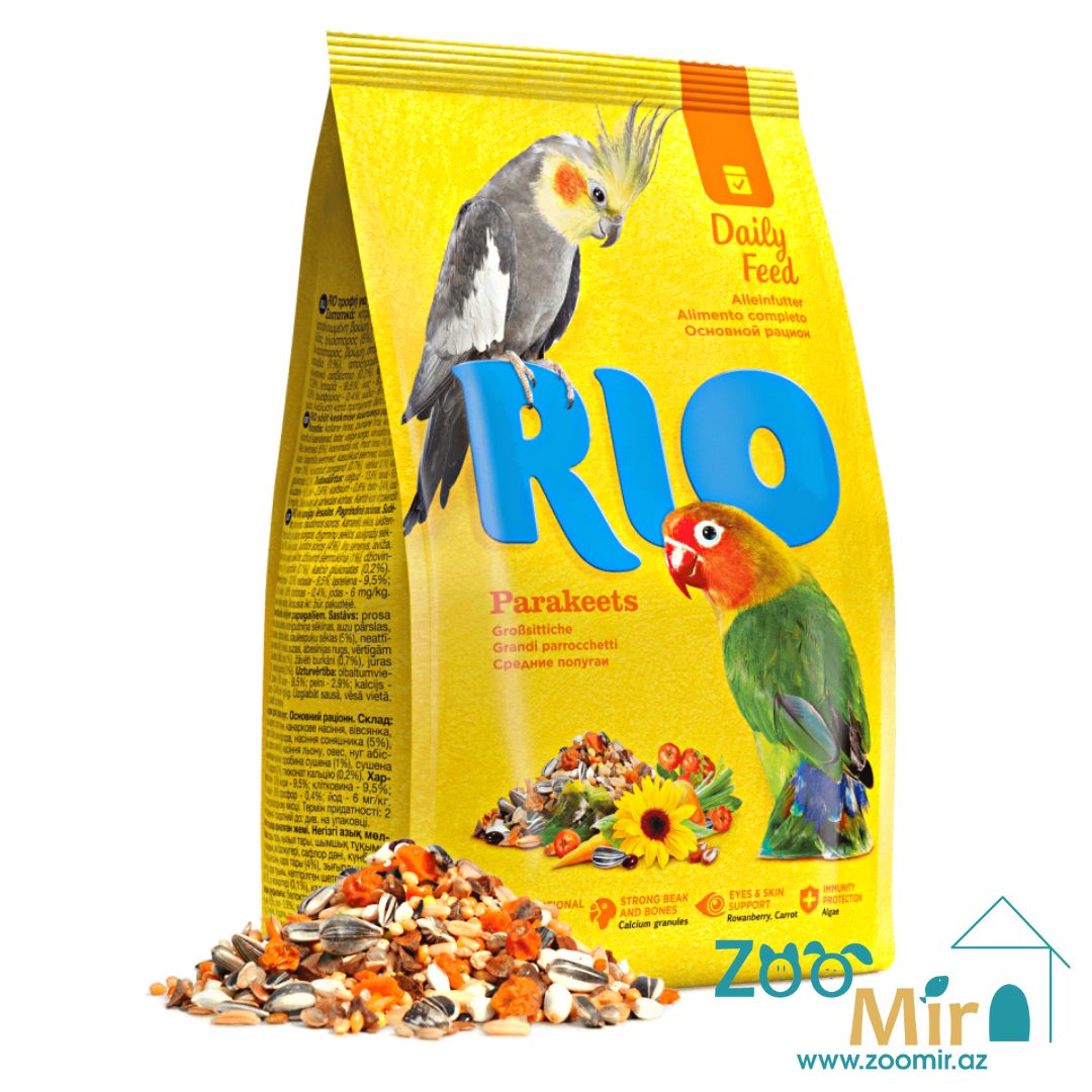 RIO, сбалансированная зерновая смесь для ежедневного кормления, корм для средних попугаев, 500 гр (цена за 1 пакет)