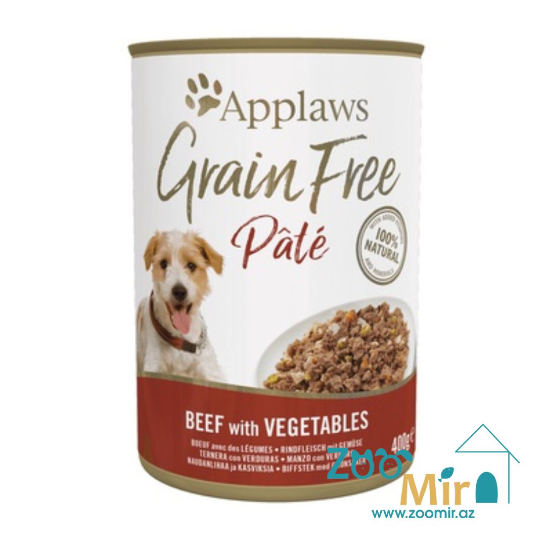 Applaws Grain Free, консервы для собак с говядиной и овощами, 400 гр