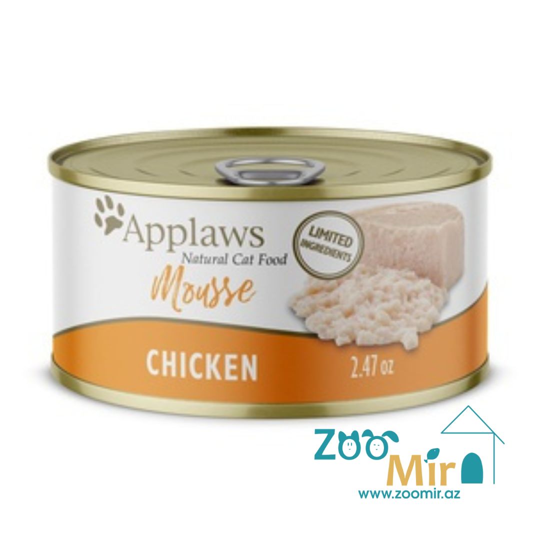 Applaws Natural Cat Food Mousse, консервы для кошек со вкусом куриной грудки, 70 гр