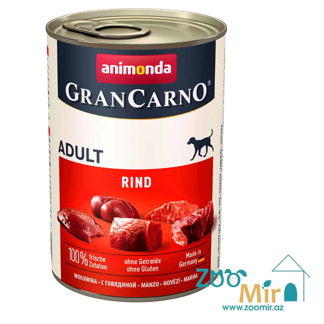 Gran Carno Adult, влажный корм для собак с говядиной, 400 гр