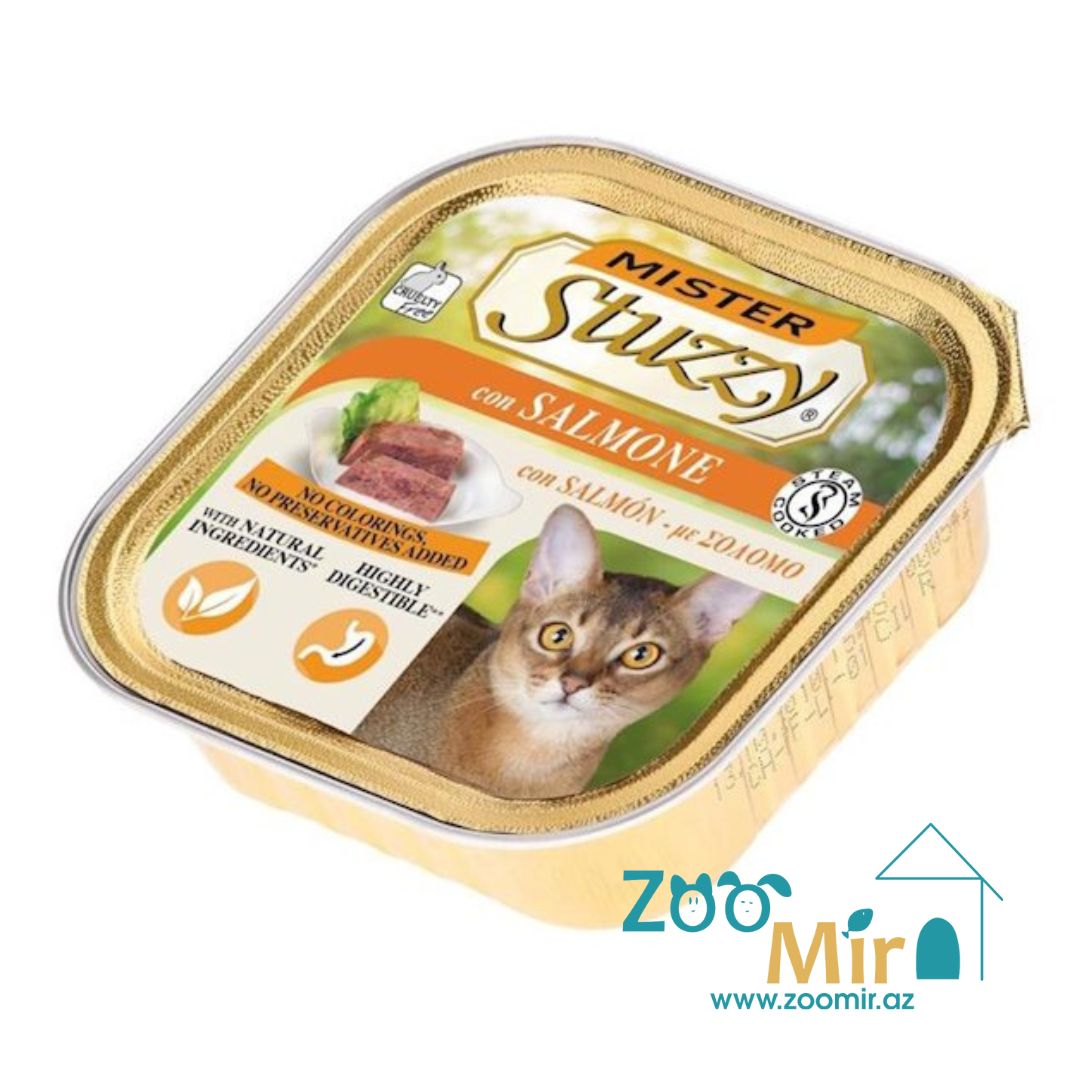 Mister Stuzzy, консервы для кошек с лососем, 100 гр