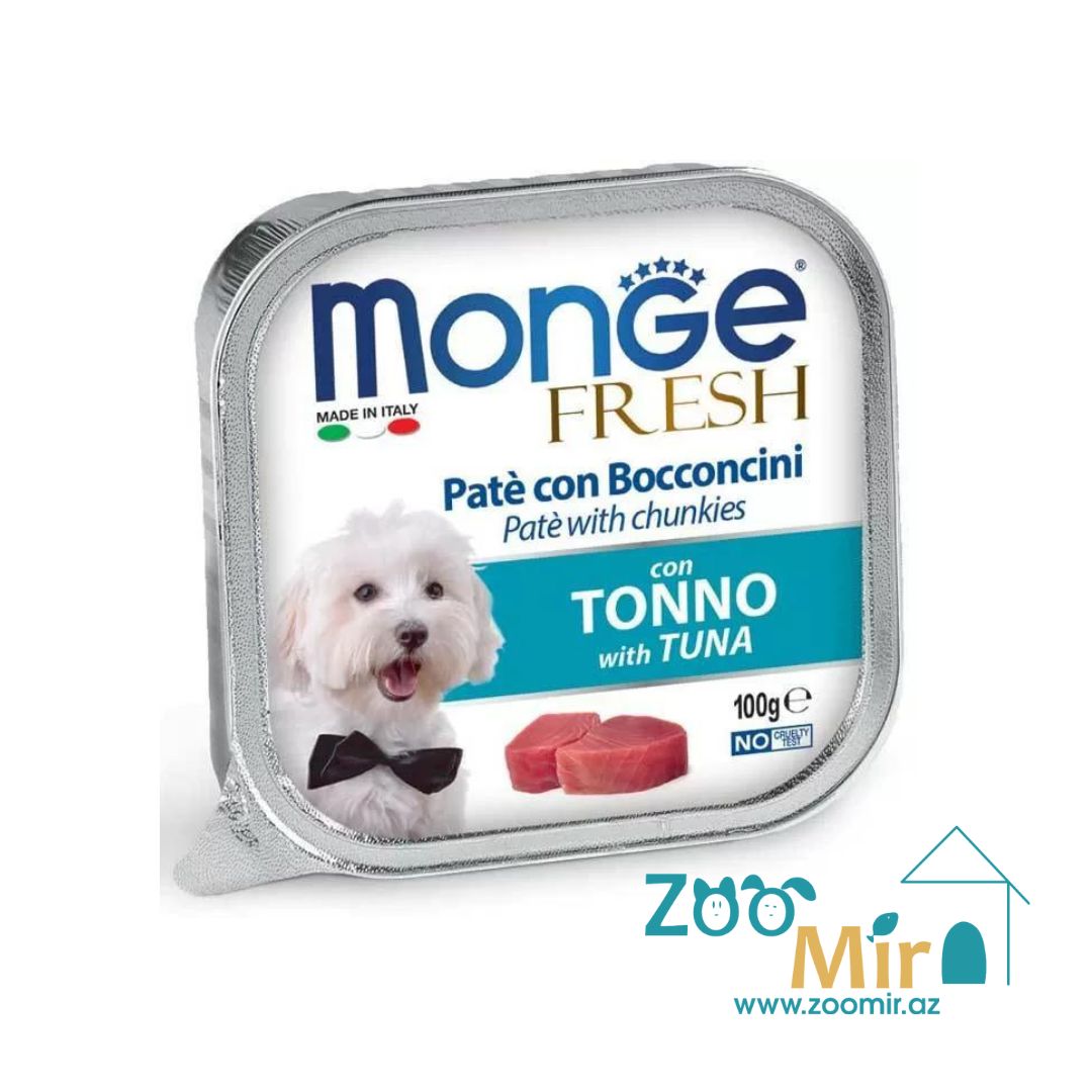 Monge, влажный корм для взрослых собак с тунцом, 100 гр