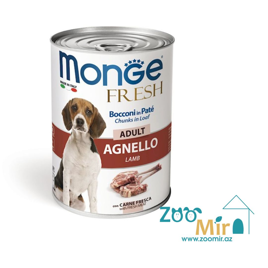 Monge Fresh, консервы для взрослых собак с ягненком, 400 гр