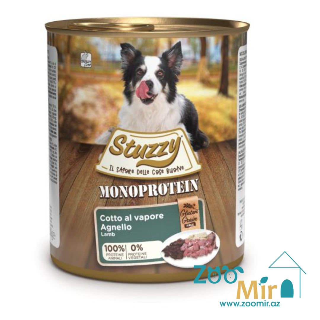 Stuzzy Monoprotein, влажный корм для собак всех пород с ягнёнком, 800 гр