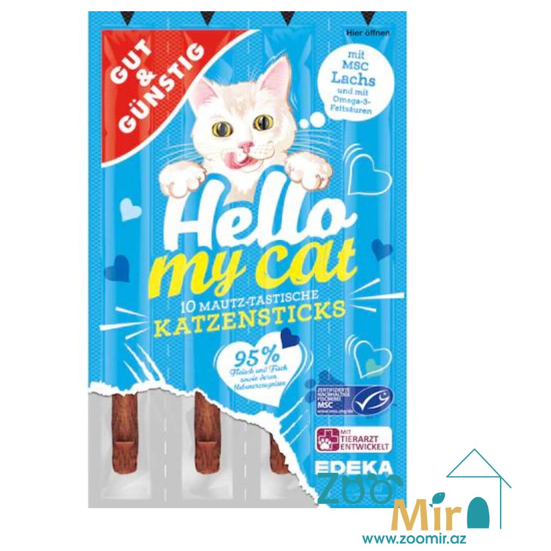 Edekа Hello my cat, мясные палочки для кошек со вкусом лосося, 5 гр (цена за 1 палочку)