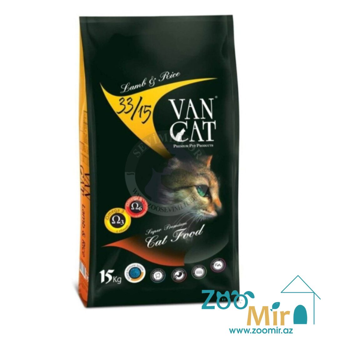 Van Cat, сухой корм для кошек с ягненком с рисом, 15 кг (цена за 1 мешок)