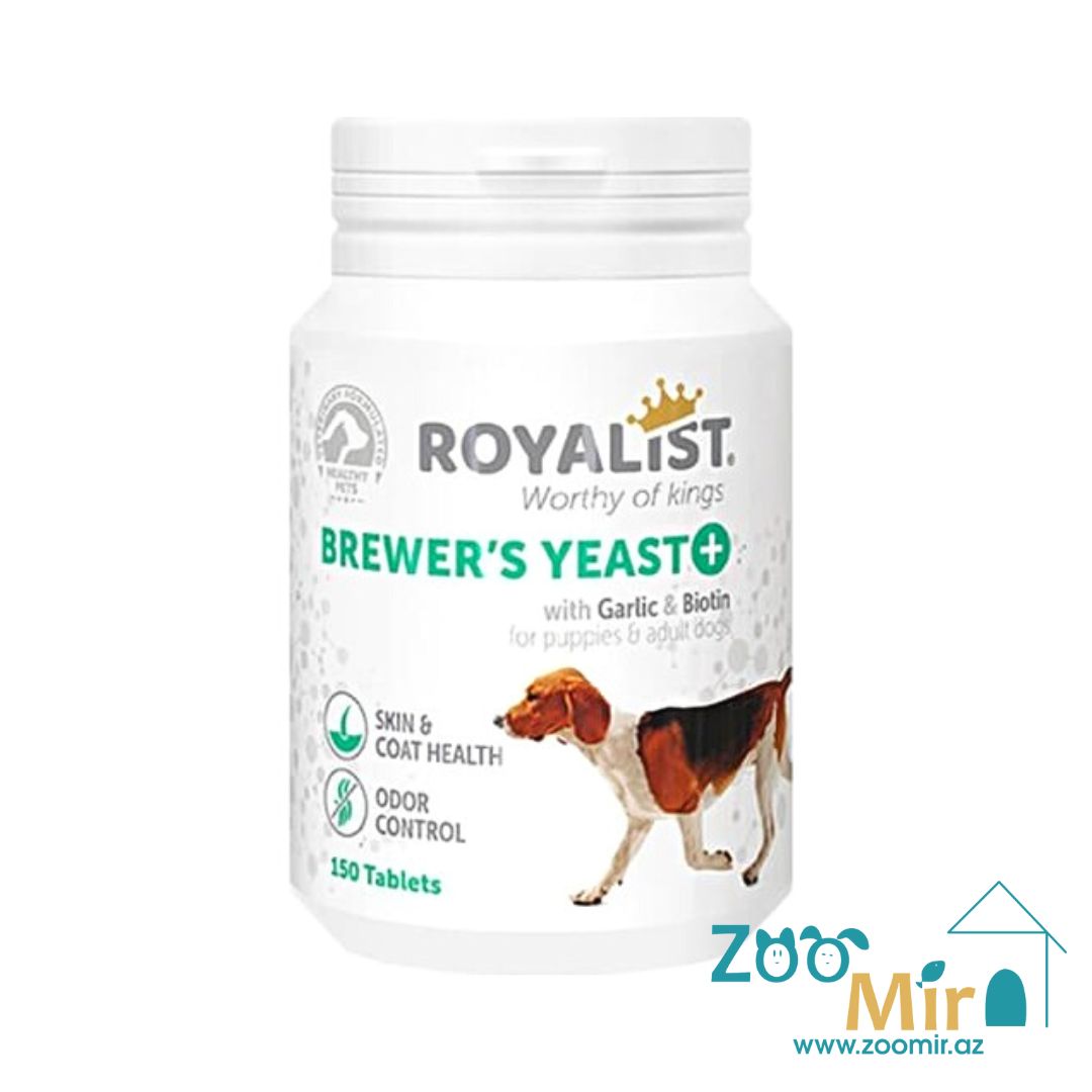 Royalist Brewers Yeast, для красоты и здоровье кожи, пивные дрожжи в таблетках для щенков и собак, 150 таб.