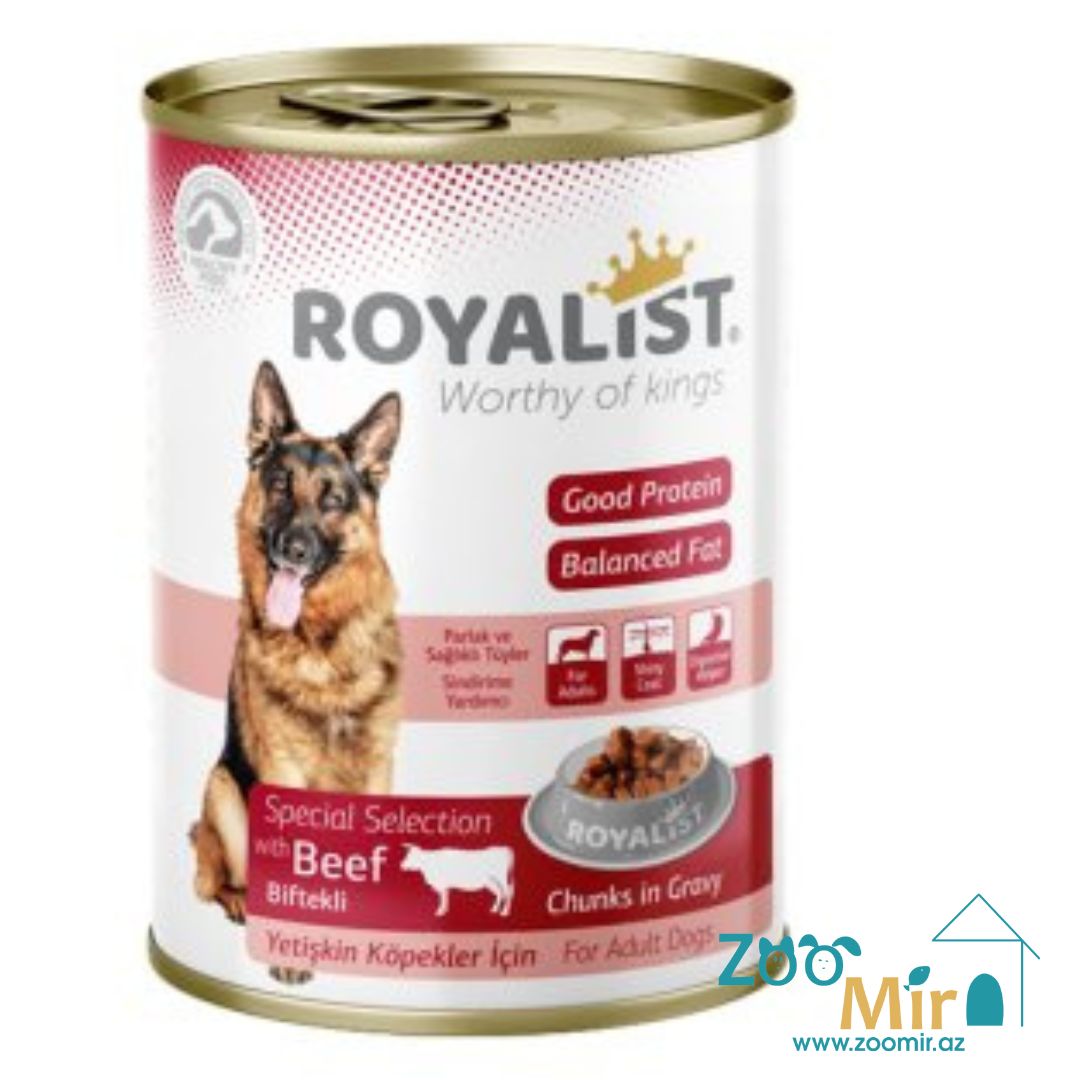 Royalist, консервы для взрослых собак с говядиной, 400 гр