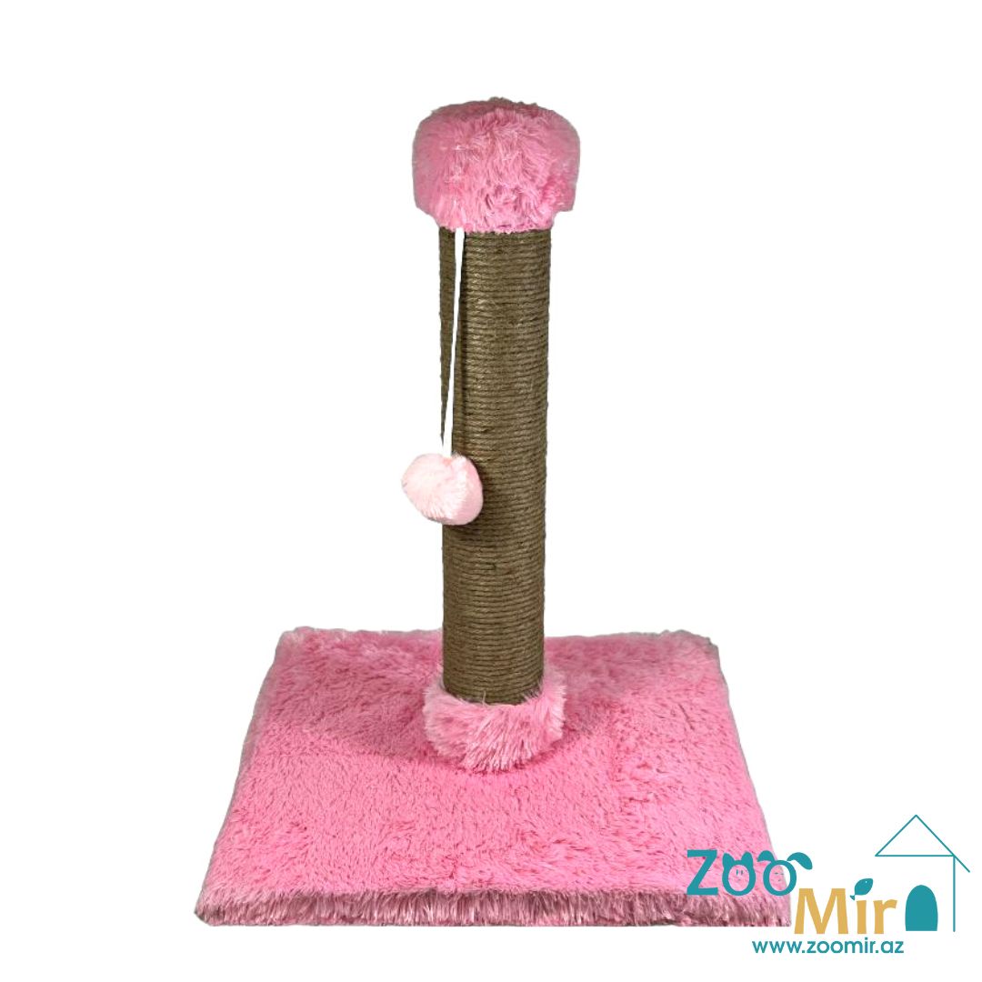 Zoomir "Pink Cloud", когтеточка с квадратным основанием, для котят и кошек, 52х40х40 см (размер M)