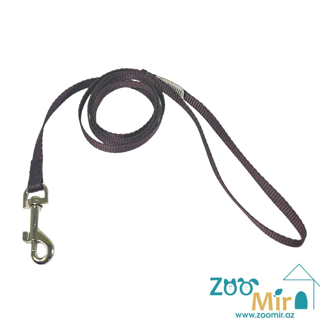 ZooMir, нейлоновый поводок для собак мелких пород и кошек, 120 см (цвет: коричневый)