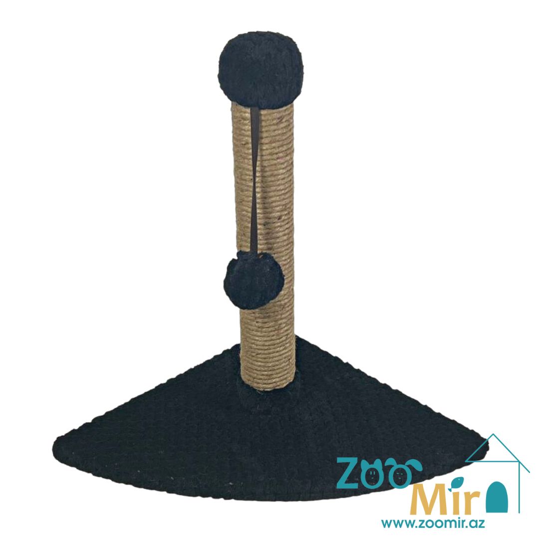 ZooMir "Black Dream" когтеточка с угловым основанием, для котят и кошек, 42х30х30 см (размер S)