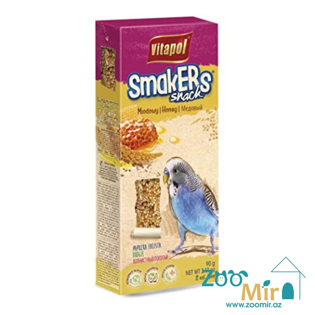 Vitapol Smakers Snack, лакомство для волнистых попугаев с медом, 2 шт., 90 гр