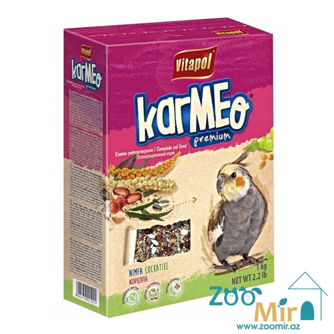Vitapol Karmeo Premium, сбалансированная зерновая смесь для ежедневного кормления, корм для корелл, 1 кг (цена за 1 коробку)