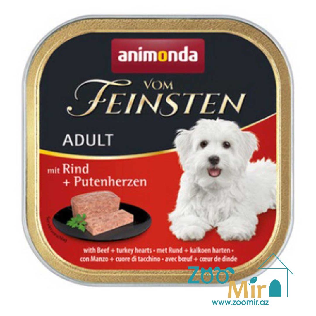 Vom Feinsten, влажный корм для взрослых собак с говядиной и куриным филе, 150 гр
