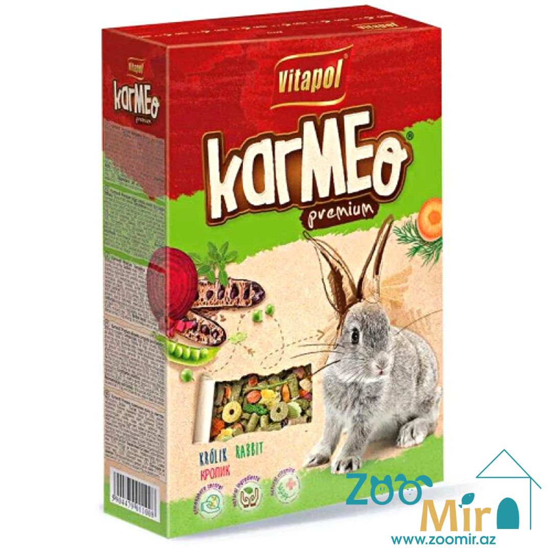 Vitapol Karmeo Premium, полноценный корм с добавлением витаминов и минеральных веществ, корм для кроликов, 500 гр. (цена за 1 коробку)