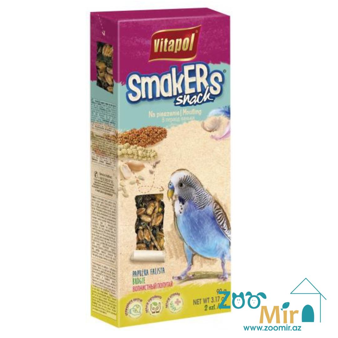 Vitapol Smakers Snack, лакомство для волнистых попугаев в период линьки, 2 шт., 90 гр