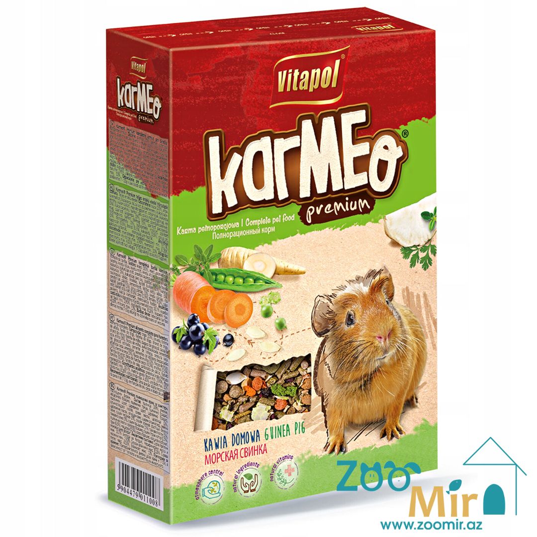 Vitapol Karmeo Premium,полноценный корм с добавлением витаминов и минеральных веществ, корм для морских свинок, 1 кг (цена за 1 коробку)