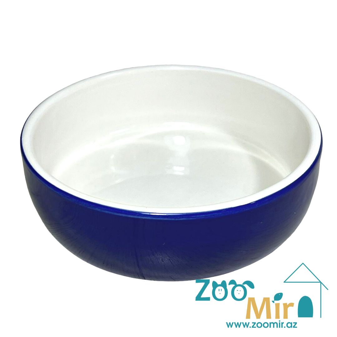 Ferplast Marte, керамическая миска для мелких пород собак и кошек, 0,35 л (синий)