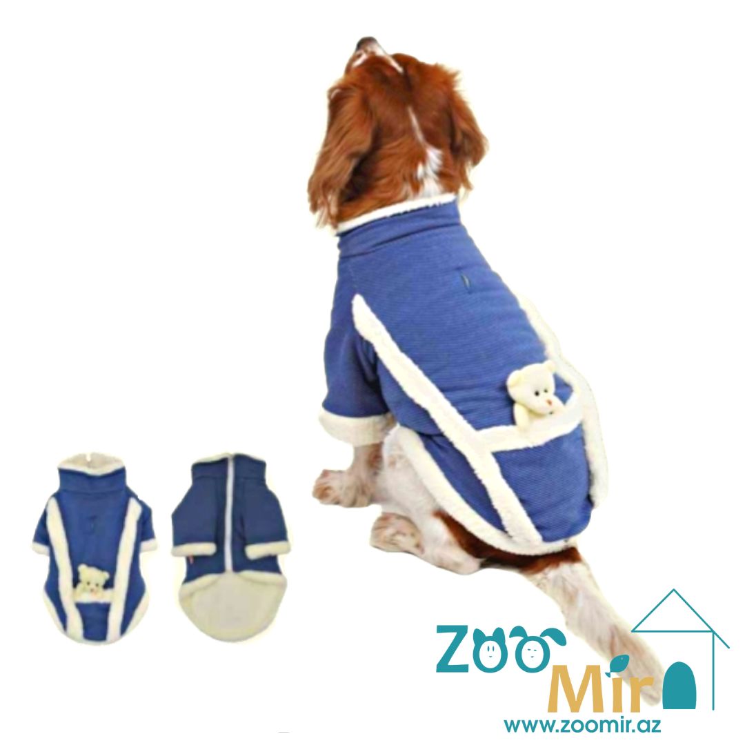 Pawstar Pet Fashion, модель "Blue Tedy", утепленная куртка для собак мини пород и кошек, 1,1 - 2,5 кг (размер S)