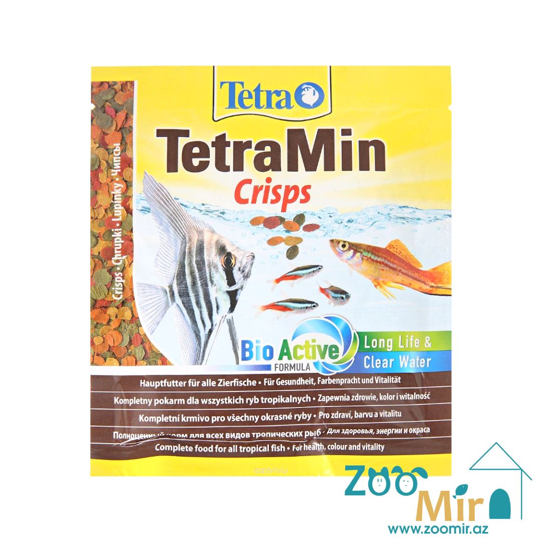 TetraMin Crisps Bio Active Formula, сбалансированный основной корм для пресноводных декоративных рыб, чипсы, 12 гр.