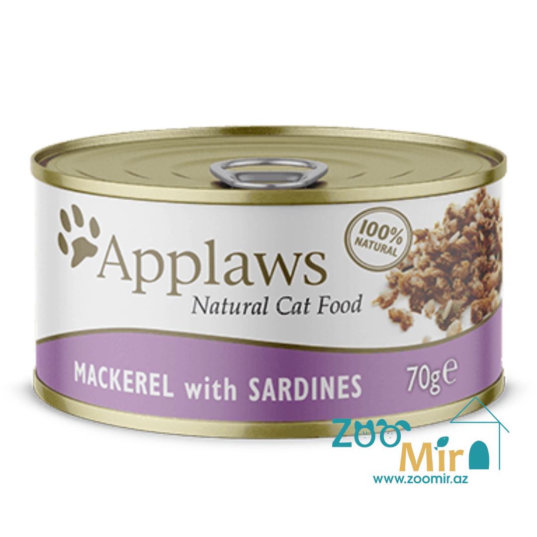 Applaws Natural Cat Food, консервы для кошек со вкусом макрели и сардин, 70 гр