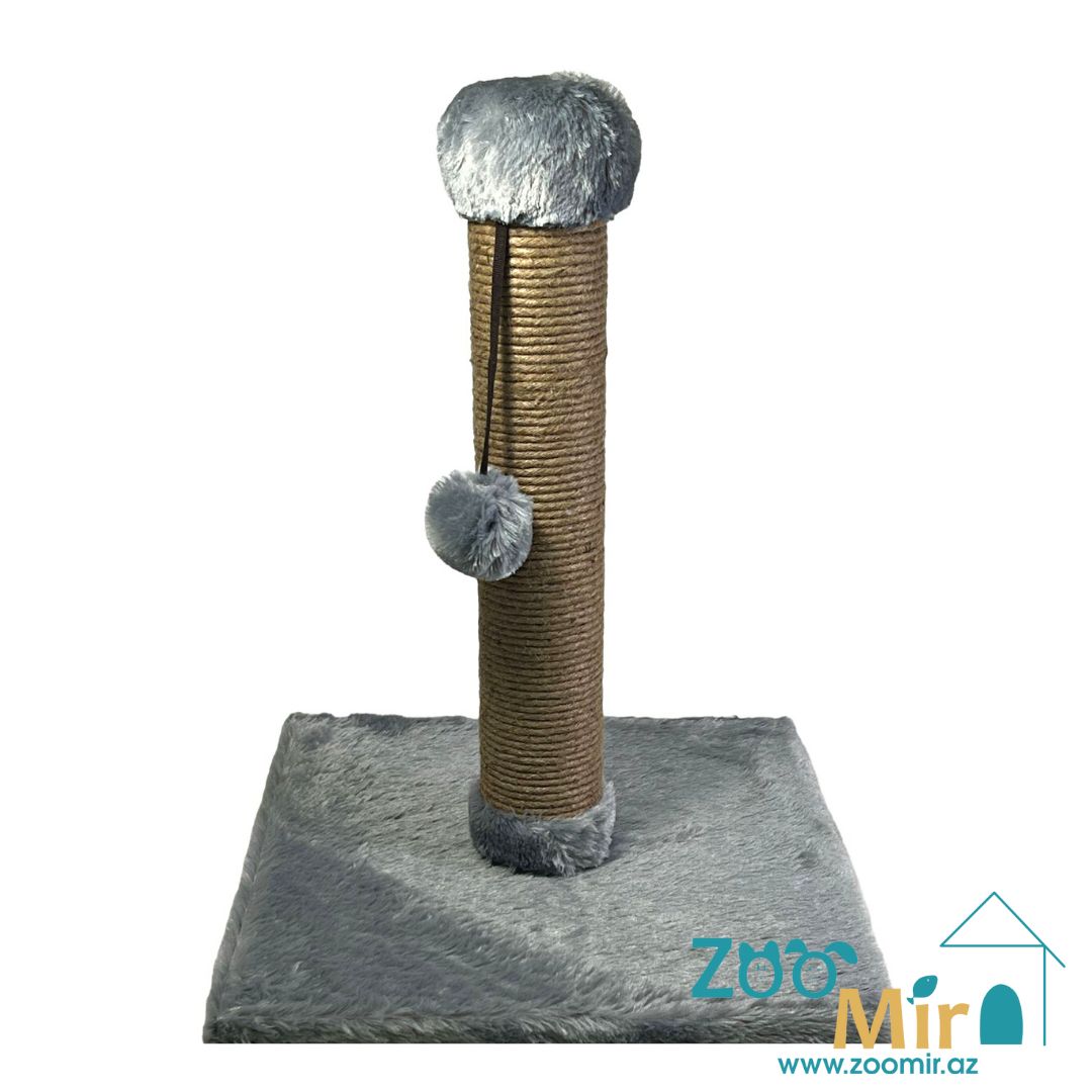 Zoomir, когтеточка с квадратным основанием, для котят и кошек, 42х30х30 см (размер S)(цвет: серый)