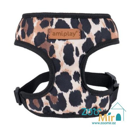 Amiplay Harness Scout Leopard, шлейка для собак малых пород, размер: S, 28х33-48 см, цвет: леопард