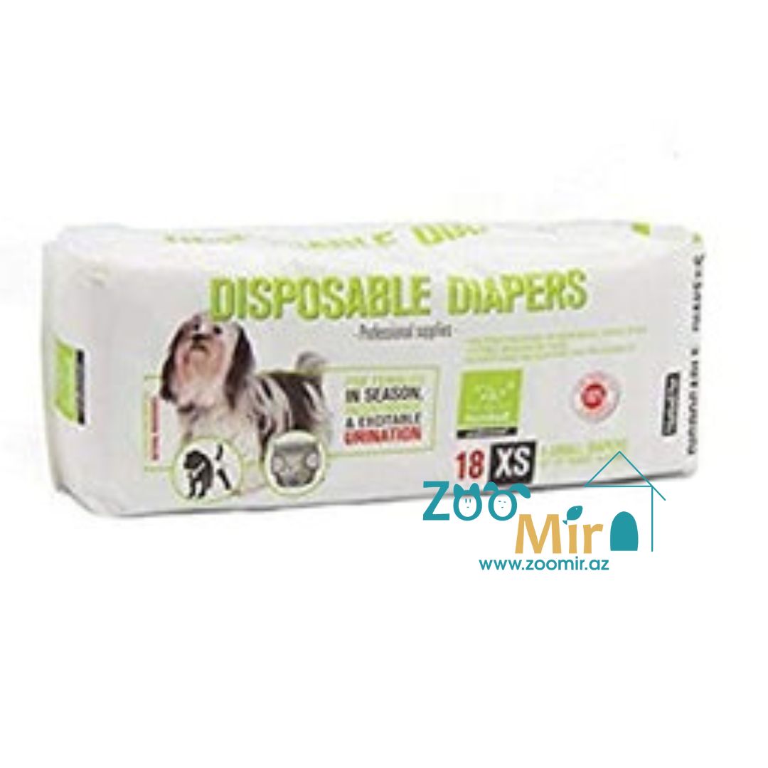 Nunbell Disposable Diapers, одноразовые впитывающие подгузники для собак и кошек, размер XS, в упаковке 18 шт(цена за упаковку)
