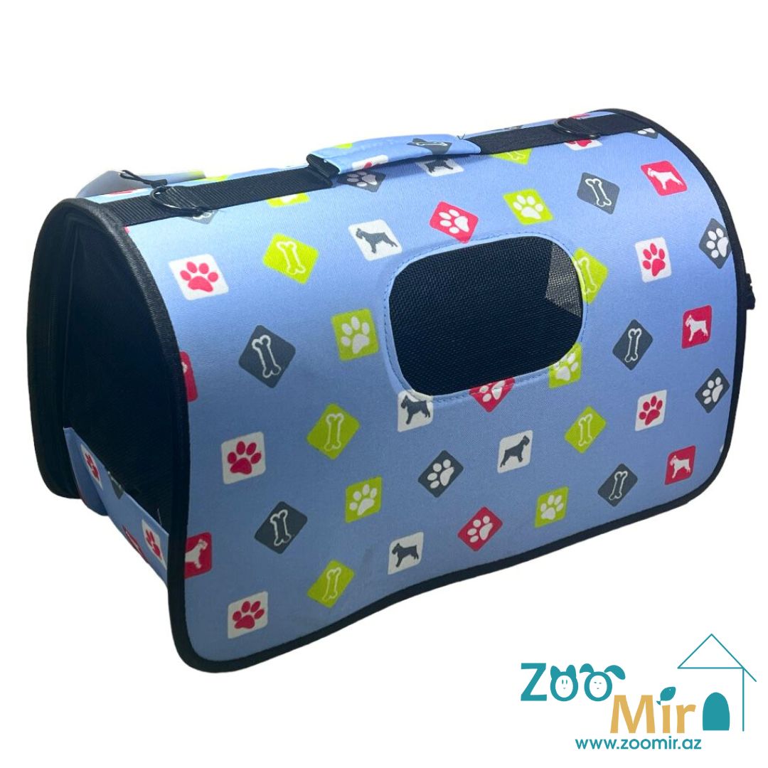 Nunbell, сумка-переноска для мелких пород собак и кошек, 49х25х28 см (Размер M, цвет: голубой)