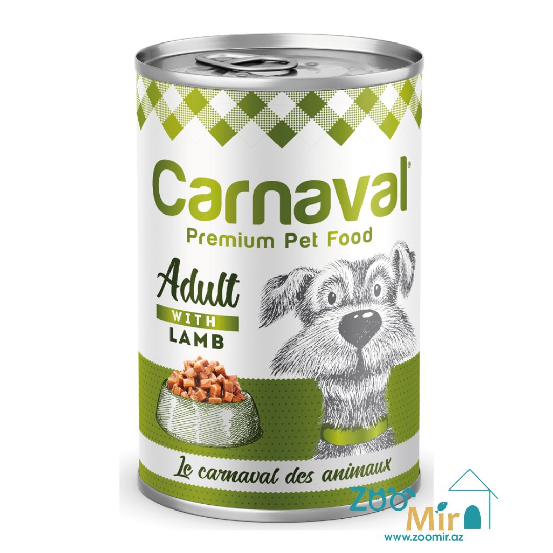 Carnaval, консервы для собак с ягненком, 400 гр