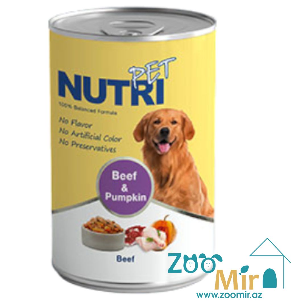 NutriPet, консервы для собак со вкусом говядины и тыквы, соус, 425 гр