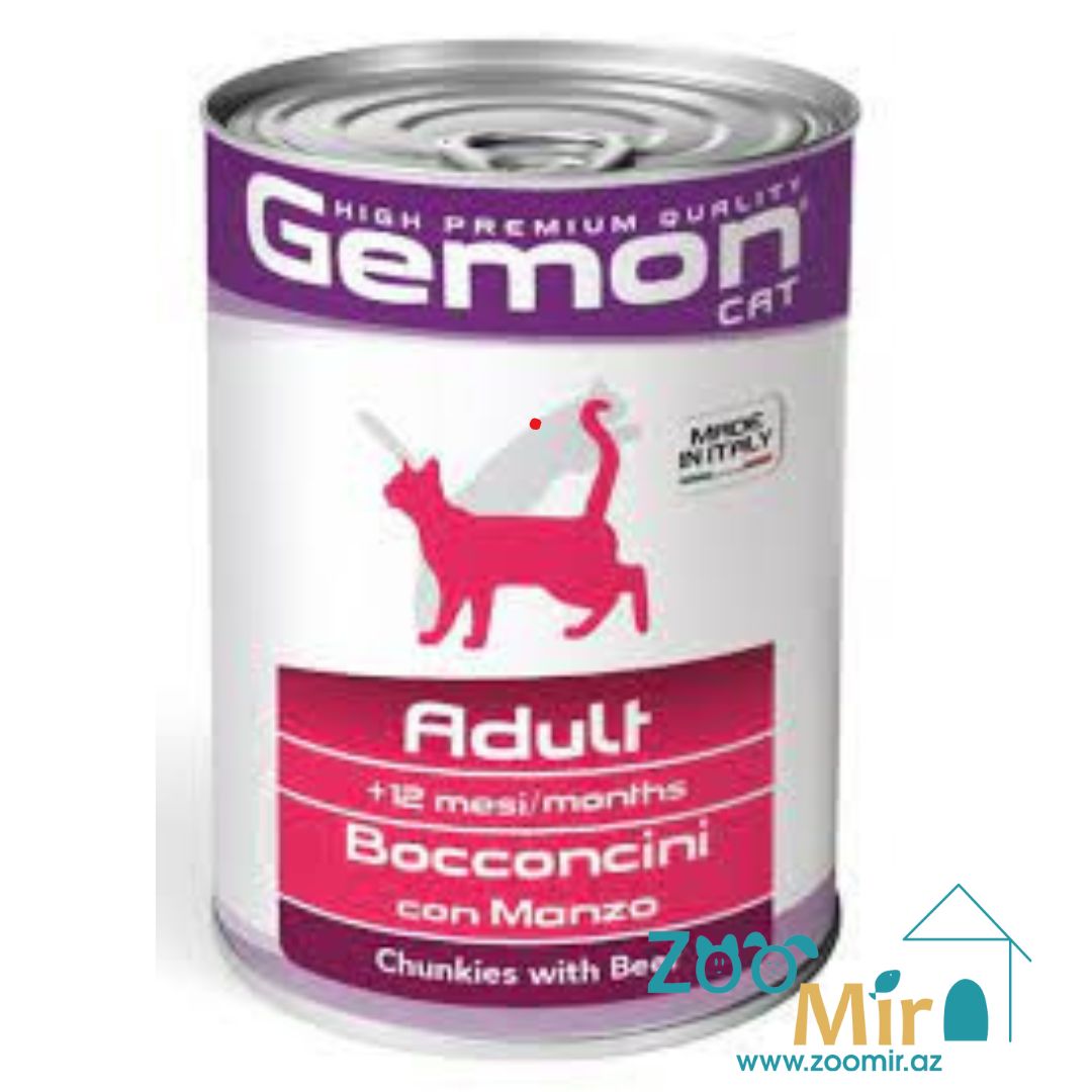Gemon, консервы для кошек с говядиной, 415 гр
