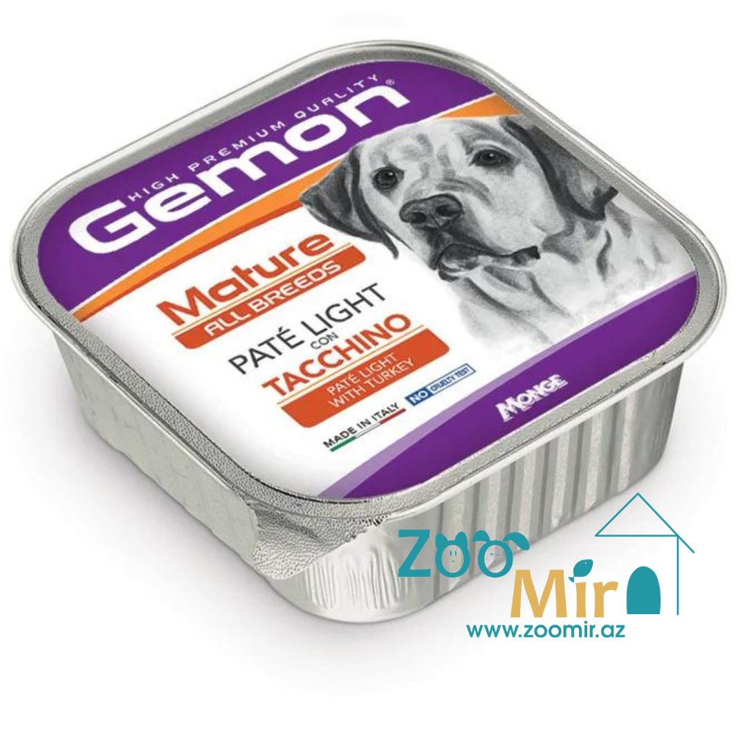 Gemon Light, консервы для взрослых собак с лишним весом с индейкой, 150 гр.