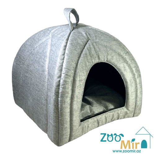 Zoomir, модель "Купол", домик для мелких пород собак и кошек, 40х35х34 см (цвет: серый)
