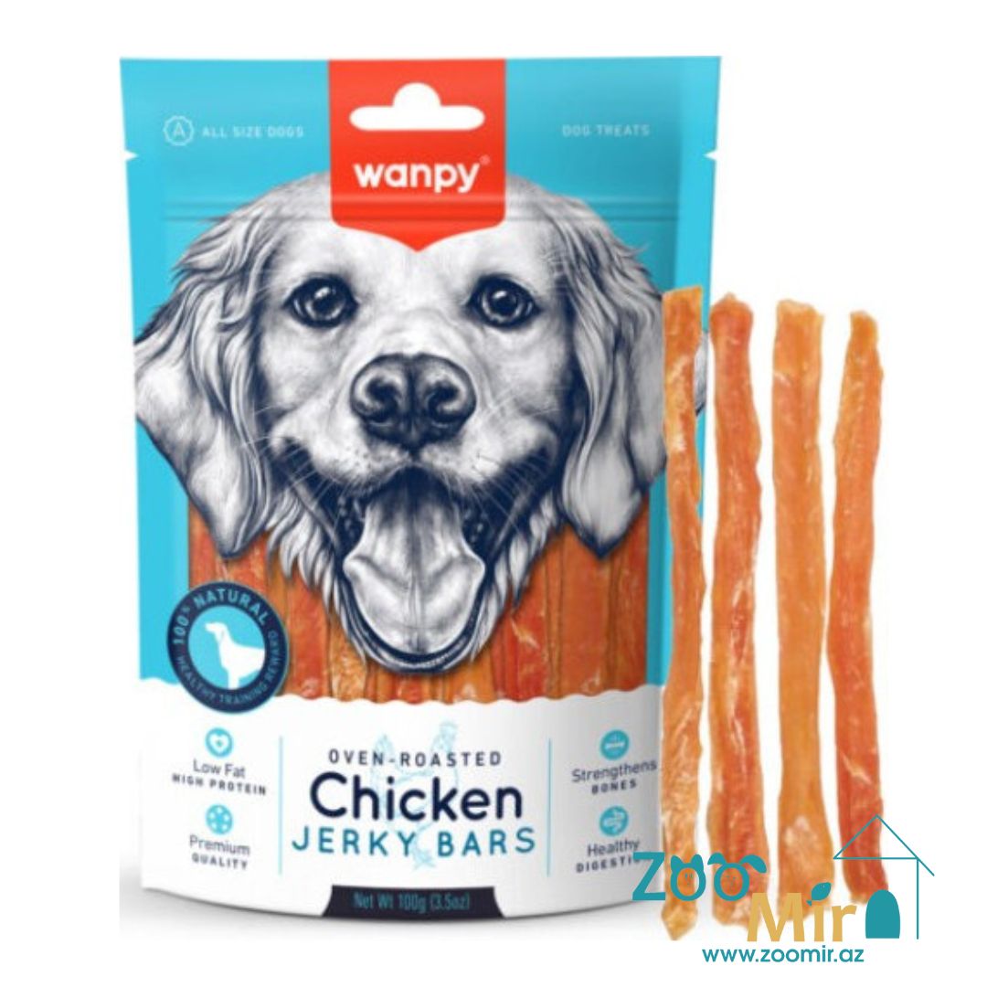 Wanpy Chicken Jerky Bars, куриный бар, 100 гр