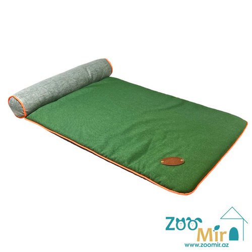 Zoomir, лежак-матрасик, для мелких пород собак и кошек, 70х45х8 см (цвет: зеленый)