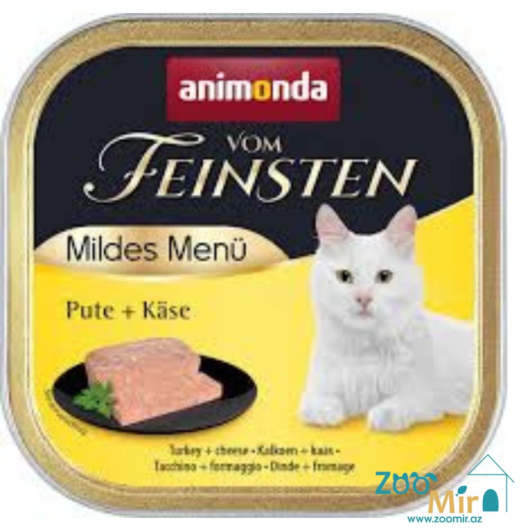 Vom Feinsten Mildes Menu, консервы для стерилизованных кошек с индейкой и сыром, 100 гр