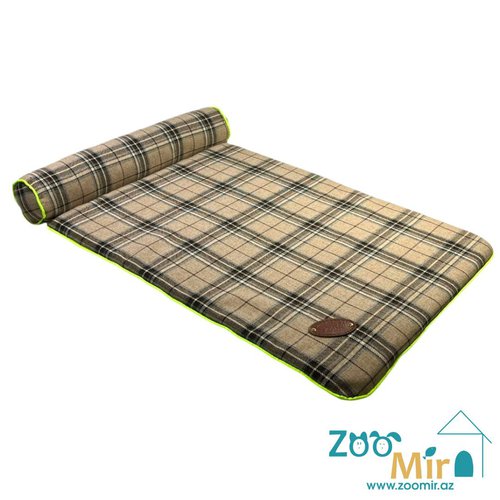 Zoomir, лежак-матрасик, для мелких пород собак и кошек, 70х45х8 см (цвет: кофейный клетка)