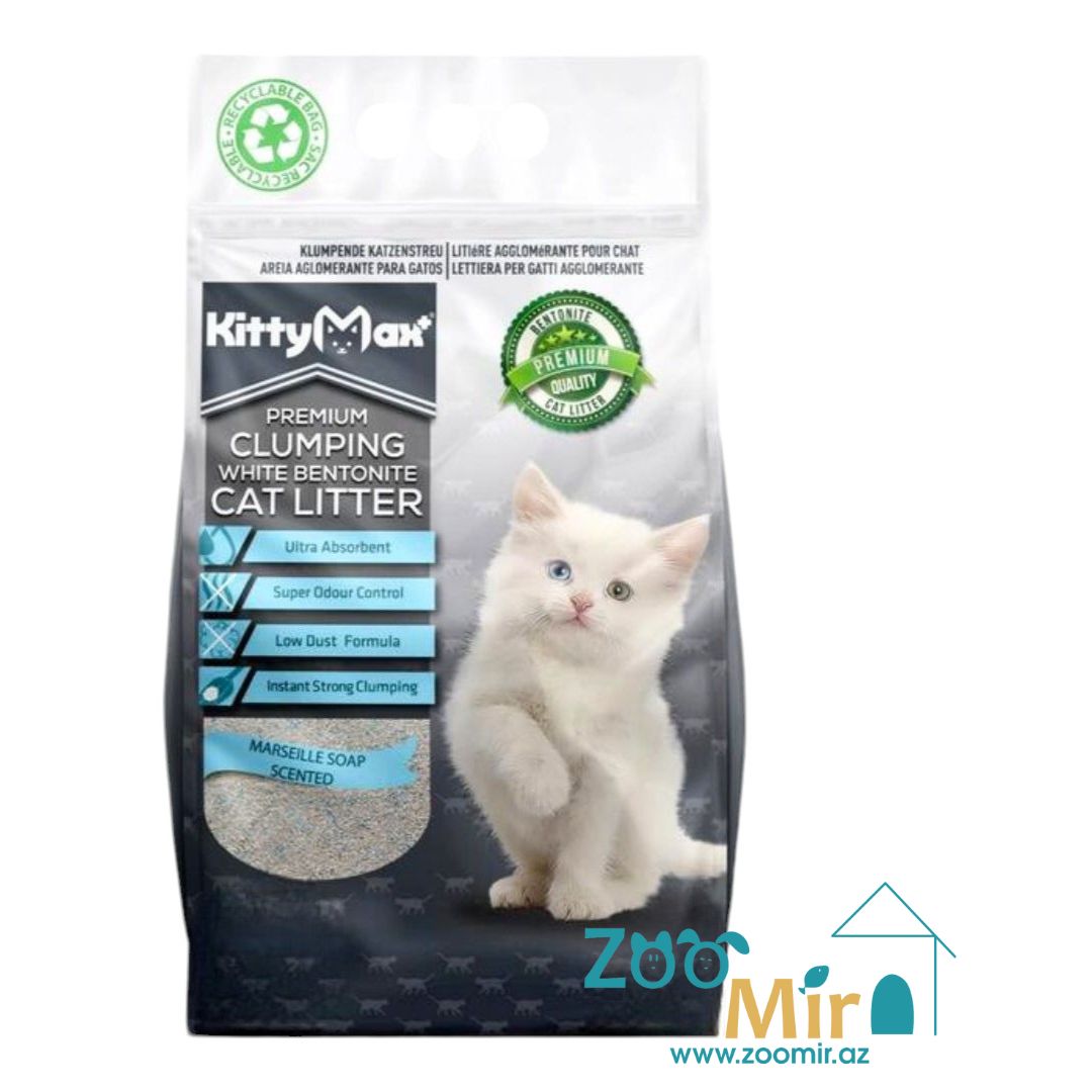 KittyMax Marseille Soap, натуральный комкующийся наполнитель с ароматом мыла, для кошек, 5 л