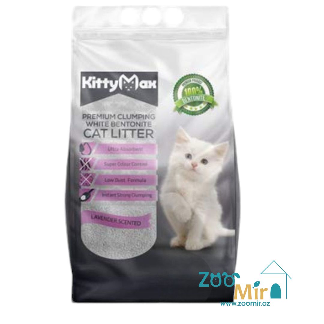KittyMax Lavander, натуральный комкующийся наполнитель с лавандой, для кошек, 5 л