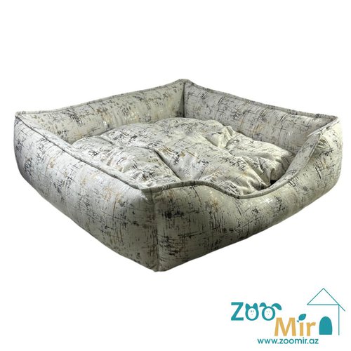 Zoomir, лежак для средних пород собак, 75x75x22 см (цвет: белый )