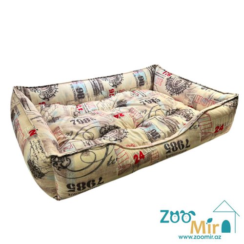 ZooMir, лежак для средних и крупных пород собак, 105x75x20 см (цвет: комбинированный)